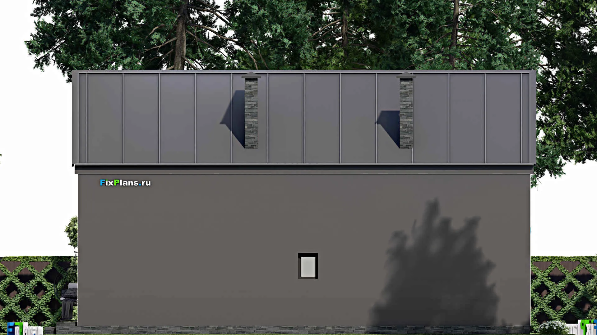 F-5651 - Проект дома с мансардой 9 на 15, площадью 160 м² с террасой и 2 спальнями