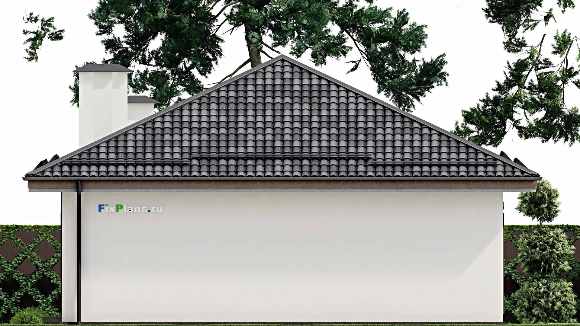 F-6533 - Проект одноэтажного дома 11 на 14, площадью 120 м² с 3 спальнями