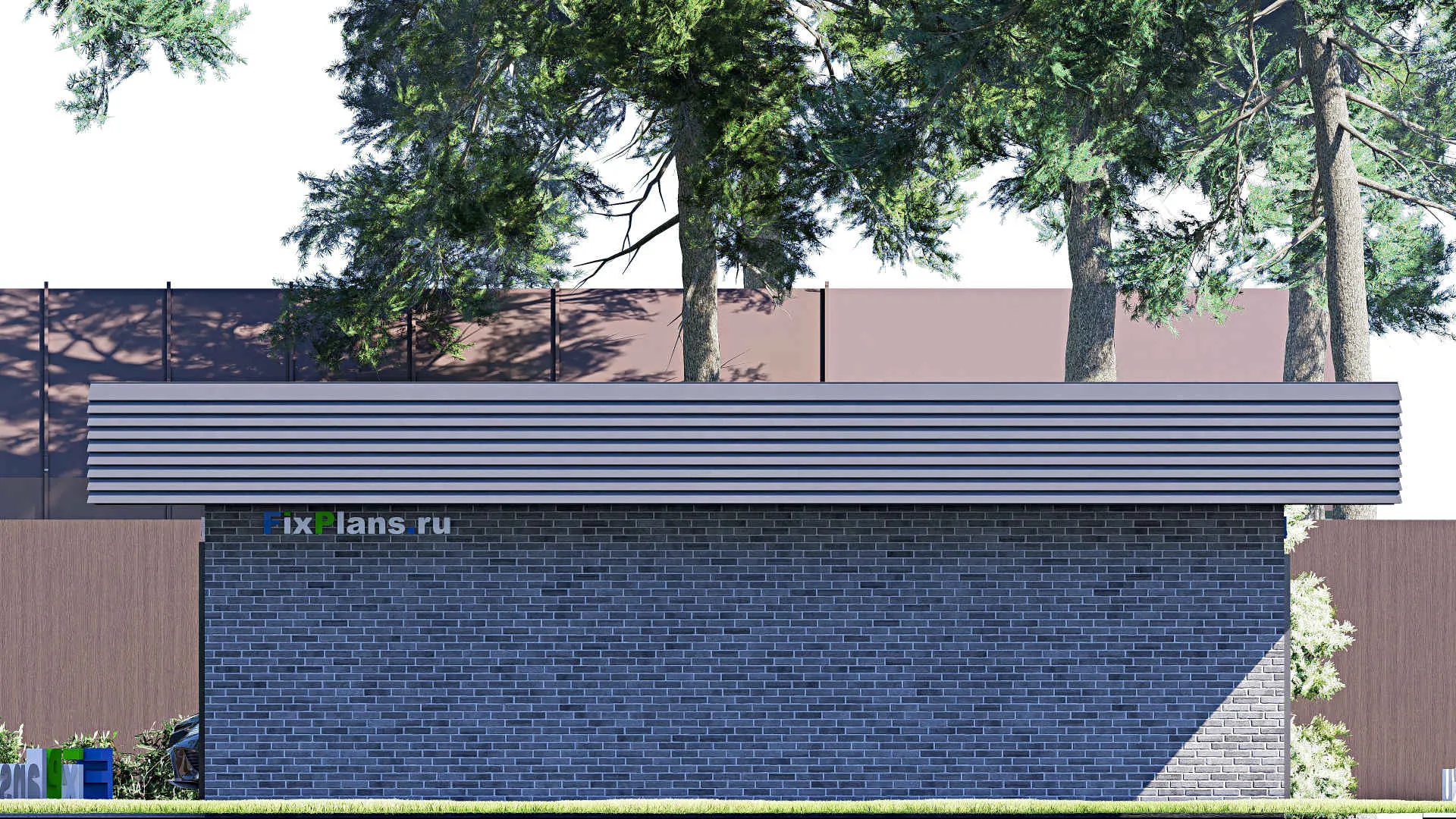 F-21059 - Проект гаража 8 на 9, площадью 60 м² на 2 машиноместа