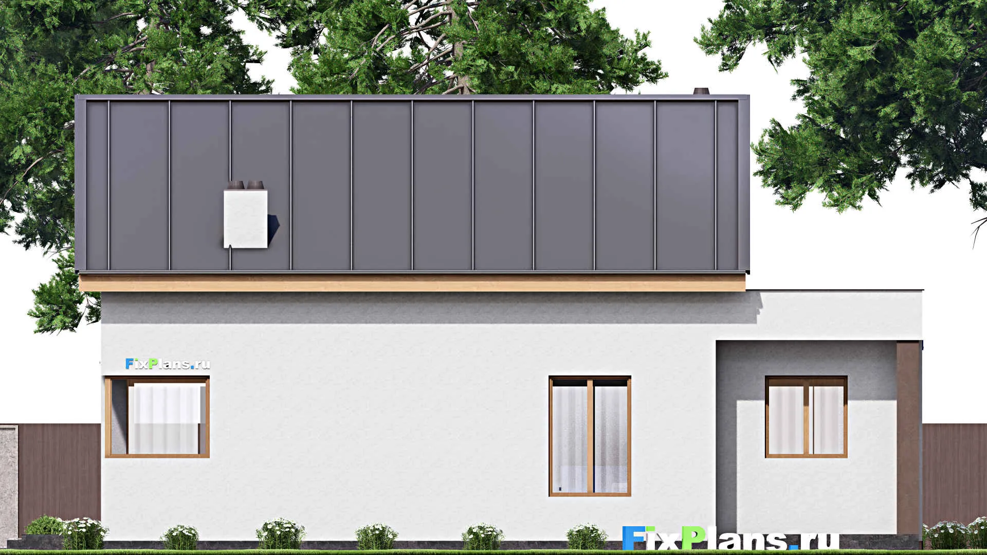 F-16298 - Проект дома с мансардой 10 на 17, площадью 190 м² с 3 спальнями