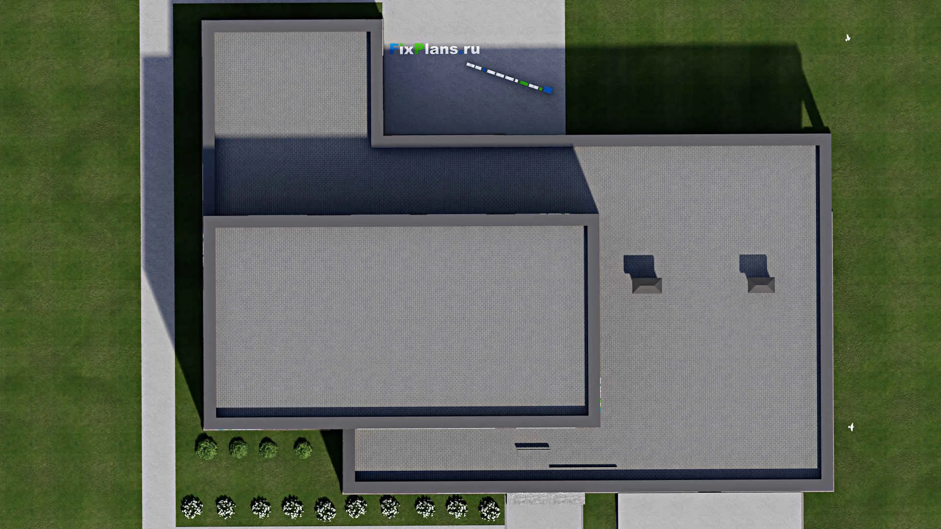 F-9296 - Проект двухэтажного дома 22 на 29, площадью 510 м² с террасой, баней, гаражом на 2 машины и 5 спальнями