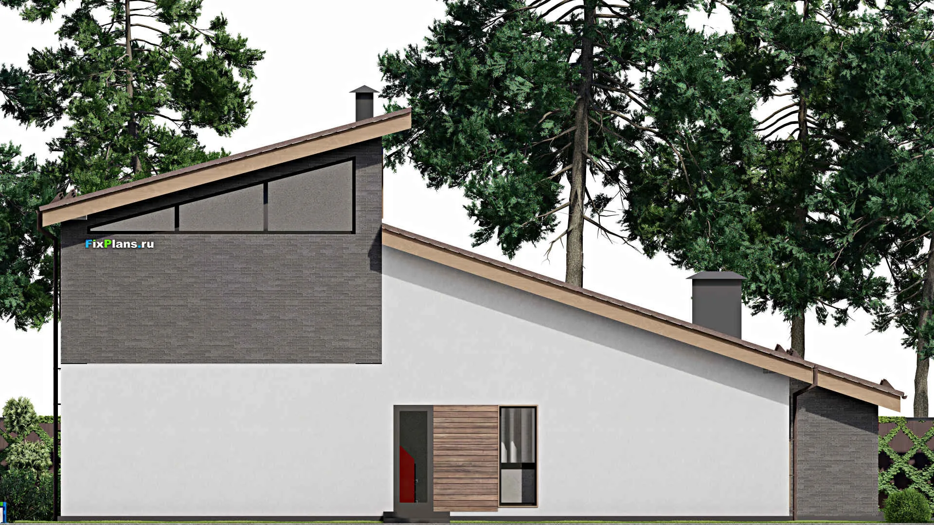 F-5264 - Проект дома с мансардой 19 на 23, площадью 390 м² с спортзалом и 5 спальнями