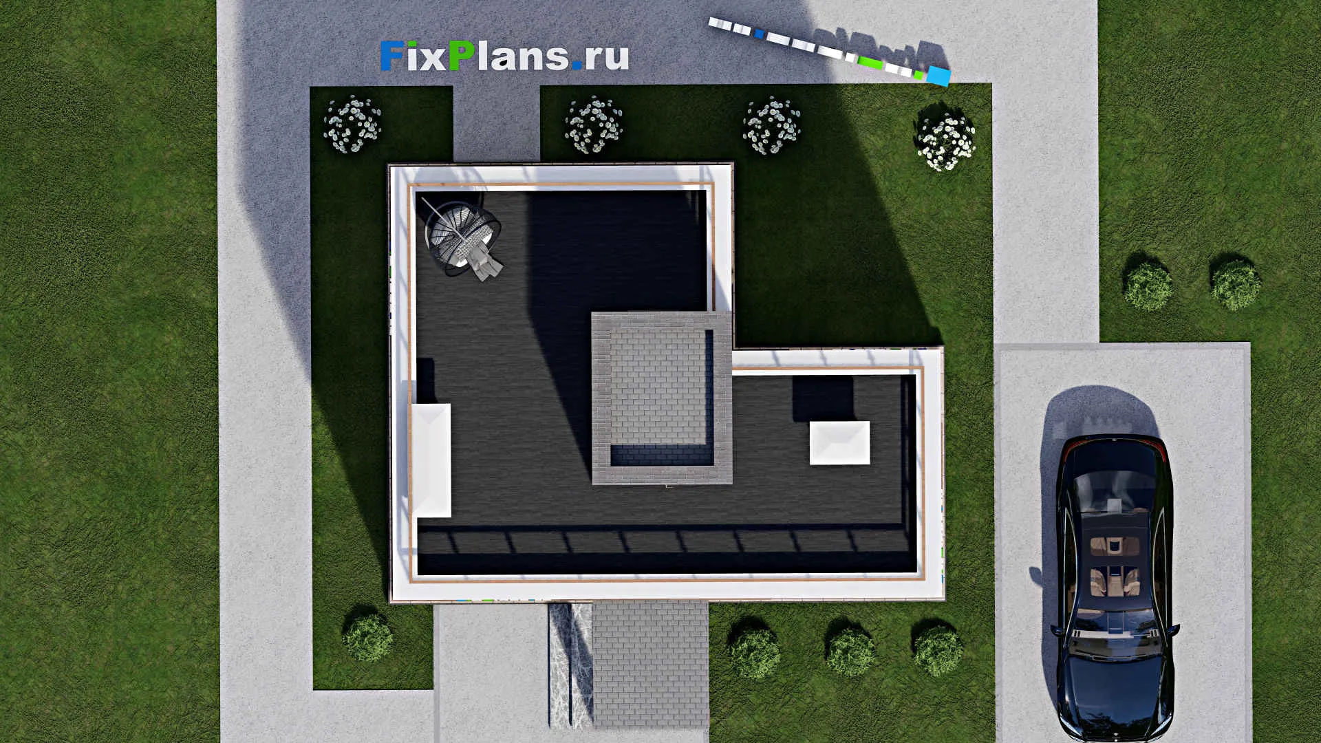 F-7910 - Планы двухэтажного дома 9 на 10, площадью 70 м² с 2 спальнями