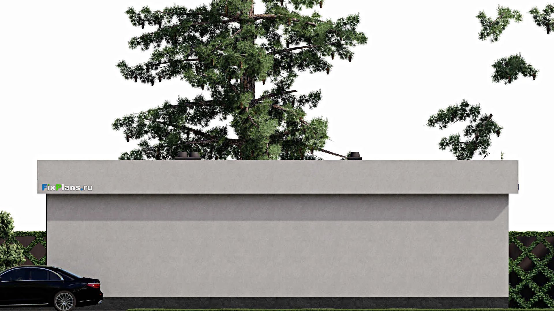 F-2186 - Проект одноэтажного дома 15 на 16, площадью 200 м² с 3 спальнями