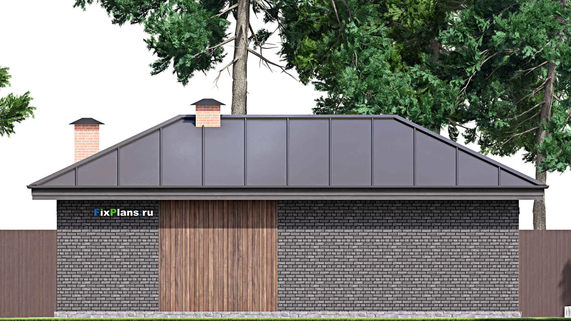 F-14885 - Проект бани 9 на 12, площадью 70 м² с терассой и санузлом