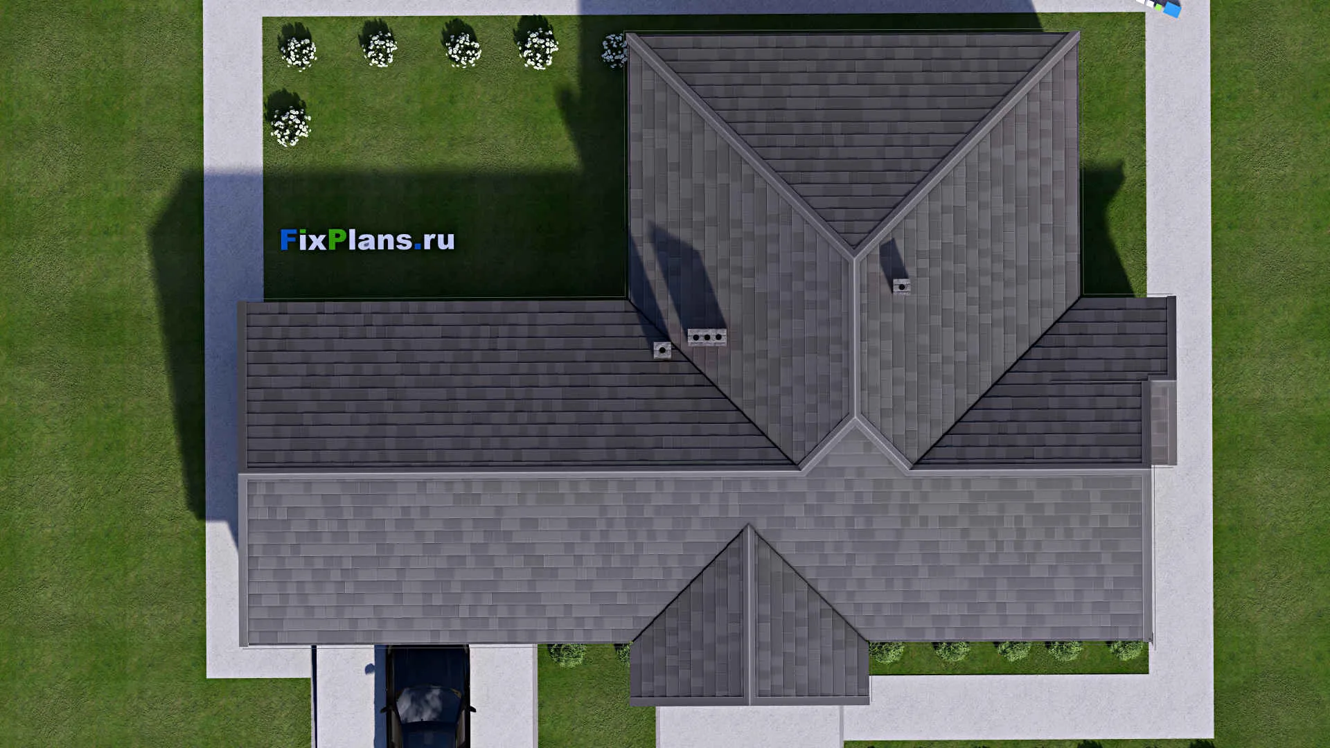 F-16406 - Проект одноэтажного дома 15 на 21, площадью 170 м² с 2 спальнями