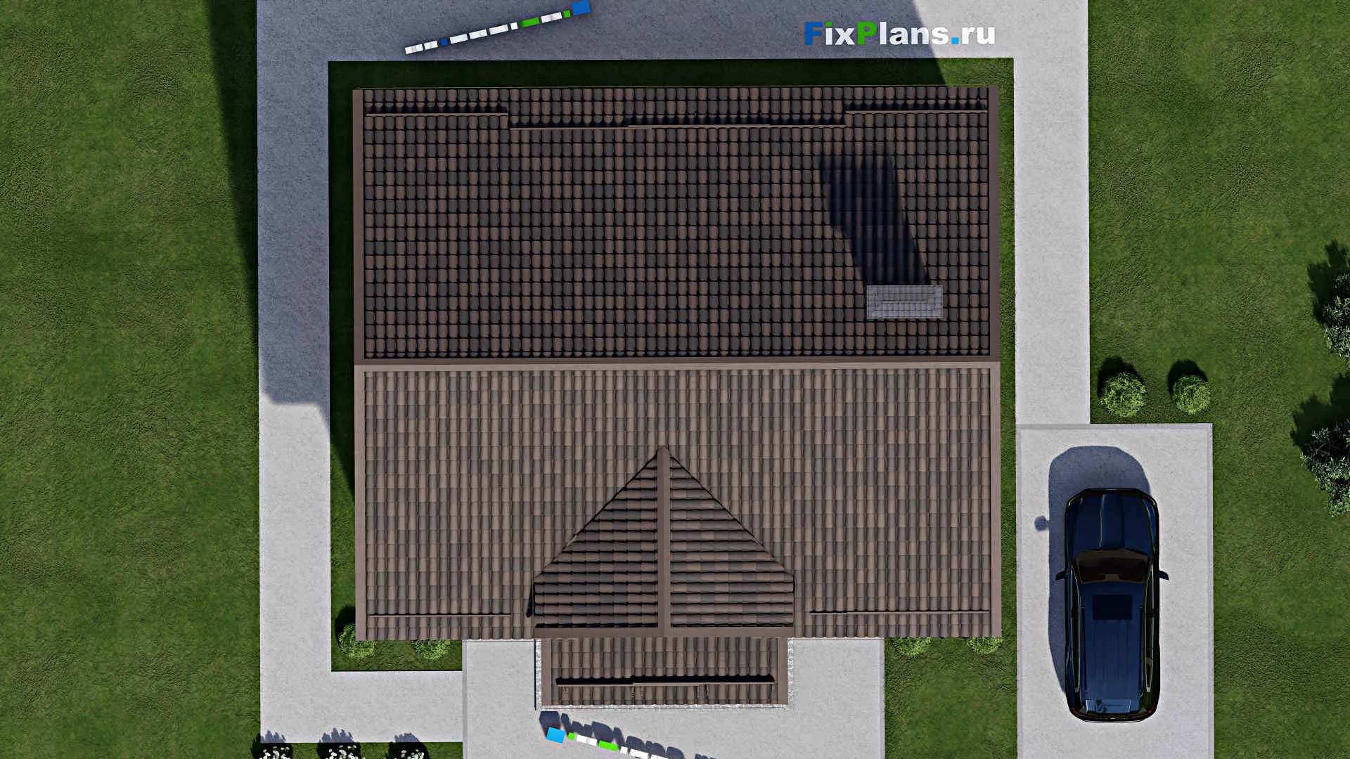 F-11312 - Проект дома с мансардой 12 на 13, площадью 180 м² с 5 спальнями